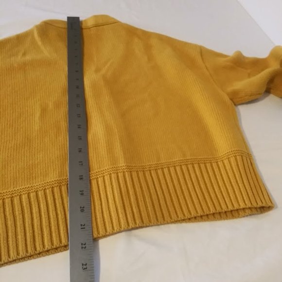 Prima women's size M yellow chunky button up sweater - Picture 11 of 14